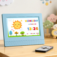Artiss 7" Digital Day Clock Calendar Alarm Sleep Trainer Blue