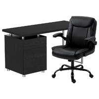 Artiss 140cm Computer Desk & Executive Chair Set Black
