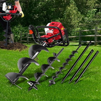 Giantz Post Hole Digger Petrol Extension Auger Bits Kit