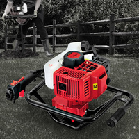 Giantz Post Hole Digger Petrol Motor Engine Red