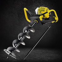 Giantz 80CC Post Hole Digger 200mm Auger Bits Petrol Extension