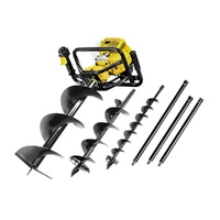 Giantz Petrol Post Hole Digger Auger Bits Kit