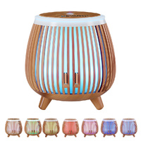Devanti Ultrasonic Aroma Diffuser 140ml LED Lights Wood Humidifier