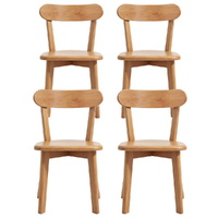 Artiss 4x Wooden Dining Chairs Rubber Wood Frame