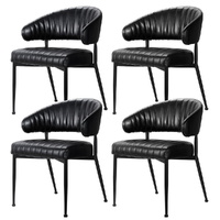 Artiss Leather Armchair Set of 4 Black