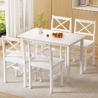 Artiss 5-Piece Dining Set 4 Chairs White