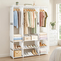 Artiss Large Portable Clothes Closet Wardrobe Open Shelf White