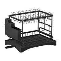 Cefito Expandable 2-Tier Dish Rack with Cutlery Holder