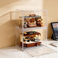 Artiss Clear Acrylic Display Case Box 2 Pack For Toys 54cm