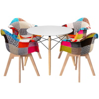 Artiss Dining Table and 4 Chairs DSW Set White
