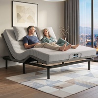 Artiss King Bed Frame and Giselle Bedding King Memory Foam Mattress Set, Electric Bed Base with Zero Gravity & 7 Zone Cooling Comfort for Back Pain Re