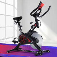 Everfit Spin Bike Exercise Bike Flywheel Adjustable Black