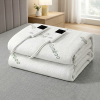 Giselle Bedding Electric Blanket Bamboo King Fitted Heated Underlay Washable