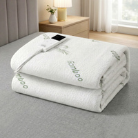 Giselle Bedding Electric Blanket Bamboo Single Fitted Heated Underlay Washable