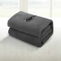 Giselle Electric Car Heated Blanket Throw Rug Grey