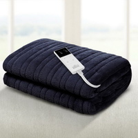 Giselle Bedding Heated Electric Throw Blanket Charcoal