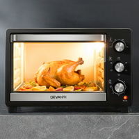 Devanti 30L Convection Electric Oven Fryer 1600W Black