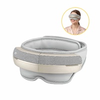 Livemor Eye and Head Massager with Heat, Eye Massager, Forehand and Temple Massager, Air Compression & Bluetooth Music, 5 Modes, 180° Foldable, Relaxa