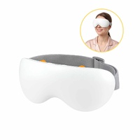 Livemor Eye Massager with Cooling & Heating | Dual Hot Cold Compress Goggles with 12 Vibrating Nodes for Migraine Relief | Wireless Bluetooth Eye Mask