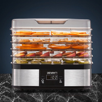 Devanti 5 Tray Food Dehydrator Stainless Steel