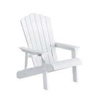 Gardeon Adirondack Beach Chair HDPE Sun Lounge White