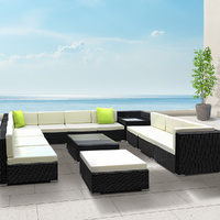 Gardeon 13-Piece Outdoor Sofa Set Wicker Couch 11 Seater Lounge