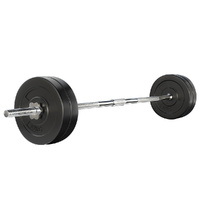 Everfit 48kg Barbell Set with Weight Plates & Lifting Bench 168cm