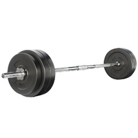 Everfit 58kg Barbell Set with Weight Plates & Lifting Bench 168cm