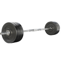 Everfit 68kg Barbell Set with Weight Plates & Lifting Bench 168cm