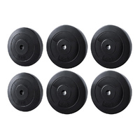 Everfit 50kg Standard Barbell Weight Plates Home Gym