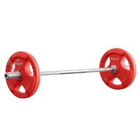 Everfit 36kg Barbell Set 120cm Red Home Gym