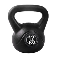 Everfit 12kg Kettlebell Black Home Gym Weight Lifting