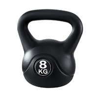 Everfit 8kg Kettlebell Black Home Gym Weight Lifting