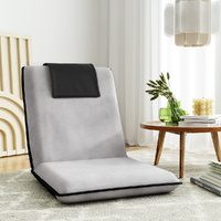 Artiss Floor Lounge Sofa Bed Recliner Folding Chair Grey