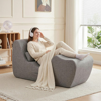 Artiss Chaise Lounge Ergonomic S-Curve Floor Lounger Grey