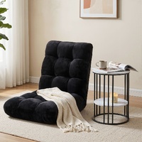 Artiss Sofa Bed Floor Lounge Recliner Foldable Chair & Side Table Bundle