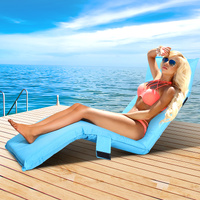 Artiss Floor Lounge Camping Chair Blue
