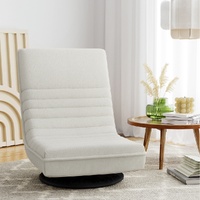 Artiss Floor Lounge Chair Swivel Foldable Linen White