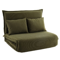Artiss Floor Lounge Sofa Bed 2 Seater Foldable Green