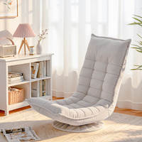 Artiss Swivel Floor Chair 5-Position Adjustable Foldable Grey