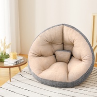 Artiss Floor Lounge Sofa Bed Foldable Washable Beige