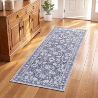 Artiss 60 x 180 cm Runner Rugs for Hallway Bedroom Pad-Free Dense Dot Backing Stops Slipping & Robot Vacuum Friendly, Vintage Carpet for Reading Nook 