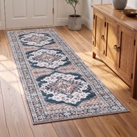 Artiss 80 x 300 cm Washable Runner Area Rug No Hard Glue Quilt-Like Soft for Home Decor, 0.5cm Ultra-Thin Pet Friendly Bohemian Medallion Bedroom Carp