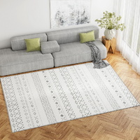 Artiss 200x290cm Washable Short Pile Area Rug - Black