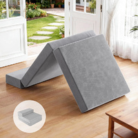 Giselle Bedding Foldable Foam Mattress Light Grey Queen