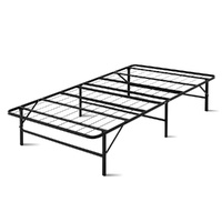 Artiss Folding Bed Frame Metal Base King Single Black