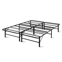 Artiss Folding Bed Frame Metal Base Queen Black