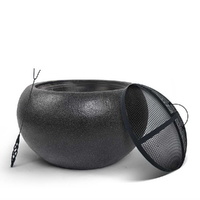 Grillz Fire Pit Bowl Black 61cm Outdoor