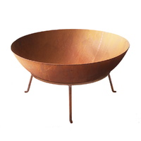 Grillz Cast Iron Fire Pit 70cm Rustic Milkcan