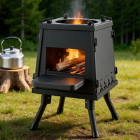 Grillz Fire Pit BBQ Portable Outdoor Fireplace Metal Camping Stove